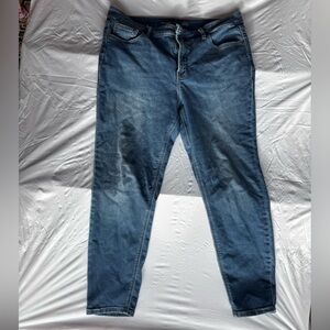 Old Navy Women's High Rise Rockstar Super Skinny Ankle Jeans - Classic Blue